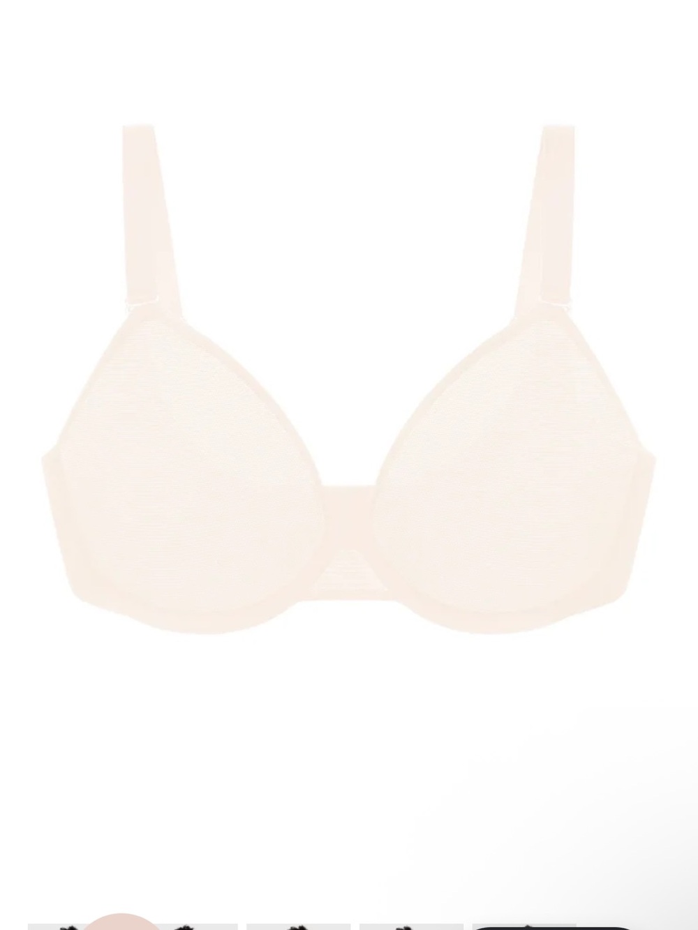 NWT HSIA Seraphina Unlined Underwire Sheer Mesh Bra